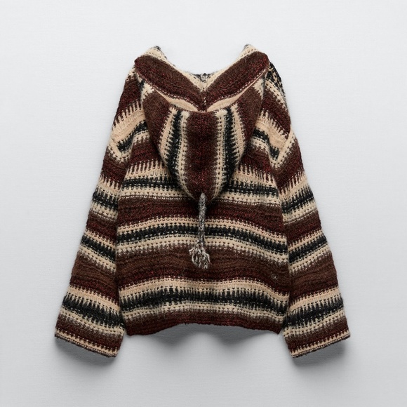 Zara Limited Edition Alpaca Blend Hooded Sweater. Size Large. New With Tags! - Picture 1 of 9